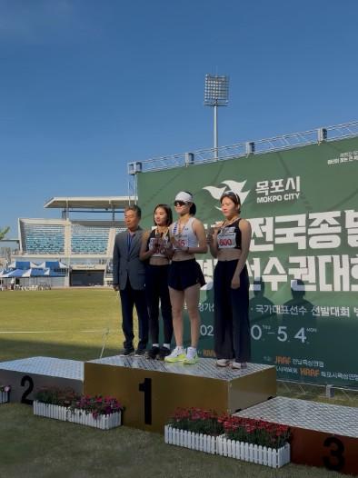 경주시청 육상팀, 전국종별선수권 금·은·동 수확