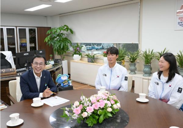 서영학 여수시장, 제20회 아이치·나고야 아시안게임 요트 국가대표 선수 격려